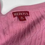 Merona Women's Rose Pink V-neck 3/4 Sleeve Pointelle Cardigan Sweater Plus XL Photo 8