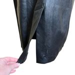 Spanx NWT Black Faux Leather Stretch Sheath Bodycon Knee Length Dress Size S Photo 5
