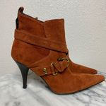 Moreschi Rust Suede Pointy Toe Boots Photo 0
