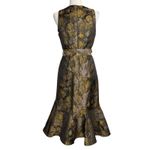 Antonio Melani Antonio Melani Baroque Tapestry Jacquard Old World Ruffle Hem Dress 4 Gatsby Photo 7