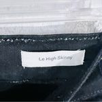 frame denim Le High Skinny Jeans in Film Noir Black Wash Size 27 Photo 8