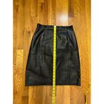 Amati Vintage 90s Black Genuine Leather Zipper Skirt Women’s 6 Bikercore Grunge Photo 2