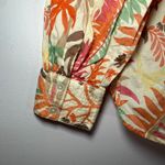 J. McLaughlin  Colorful Tropical Print Long Sleeve Tunic Blouse Cotton size Medium Photo 6