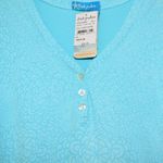 Fresh Produce NWT ABSTRACT FLOWER BABY RIB, CLEAR WATER AQUA TOP, SIZE MEDIUM Photo 7