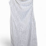 ZARA White Eyelet On Shoulder Midi Dress Womens M Bridal Classic Photo 0