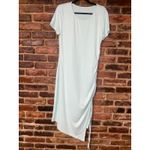 Blush Mark Aqua Blue Green Short Sleeve Cinched Ruched Midi Dress Women's XL Photo 1