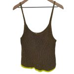 Pilcro and the Letterpress Anthropologie Pilcro Easy Breezy Knit Tank Size Medium Olive Green Neon Green Photo 79