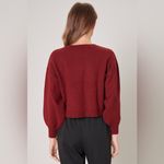 Sugar Lips  burgundy balloon sleeve sweater NWOT Photo 2