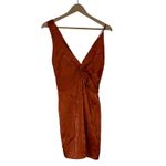Ontwelfth Twist Front Mini Dress Womens S Burnt Orange Shimmer Party Cocktail Photo 1