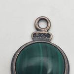 Sterling Silver & Malachite Turtle Pendant Green Photo 2