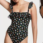 Victoria's Secret Victoria Secret swim one piece ruffle lemon‎ bathing suit black NWOT size XL Photo 0