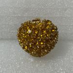 Vogue Yellow Chrystal Heart Brooch Photo 0