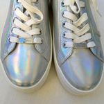 JSlides NEW J Slides Silver Metallic Platform Sneakers Shoes Photo 6