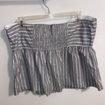 Anthropologie NWT $98  x Dolan Striped Tube Smocked Pullover Tie-Styling Top XL Photo 4