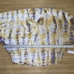 Young Fabulous and Broke Tie Dye Eyelet 3/4 Sleeve Relaxed Fit Womens M Artsy Photo 4