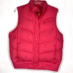 Gap Womens Large Pink Puffer Vest Full Zip Pockets Big Snap Cinched Waist Photo 4
