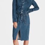 Rag and Bone Denim Shirtdress Blue Jeans Midi Dress, Size L, New w/Tag Retail $350 Photo 1