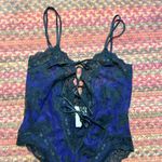 80s VTG VS PURPLE & BLACK LACE ONE PIECE BODYSUIT Photo 1