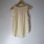 Cloth & Stone  Sleeveless Linen Smocked Detail Cream Top XS Photo 1