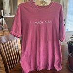 Beach Bum Comfort Colors T Shirt Oversized Large Red Photo 2
