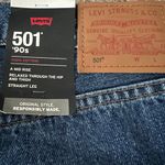 Levi’s 501 ‘90s Distressed Button Fly Straight Jean 33x30 Women’s Blue A19590010 Size 33 Photo 3