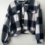 None Plaid Button-Up Women's Top Flannel Photo 0