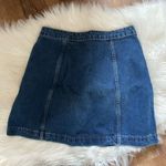 Topshop  Button Down Moto Denim Mini Skirt Photo 3