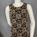 Candlelite Dress Mermaid Gown Gold Metallic Black Elegant Sleeveless Size Medium Photo 4