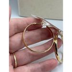 NWT Precious 14K gold dipped medium hoops Photo 2