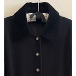 VTG USA MDP Mario De Pinto Wool Maxi Coat Velvet Old Money Retro Glam Heritage Black Photo 2