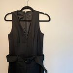 Theory Belted Wood Blend Jumpsuit, Black, Size 4, NWOT Photo 8