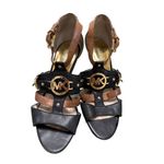 Michael Kors  women’s black brown leather shoes heels size 8M SKU 1853 Photo 0