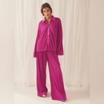 Peppermayo  90s Muse Plisse Pants & Plisse Shirt SET Magenta size 2 Photo 5