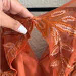 NWOT Wedding Elegant Rust Orange Evening Gown Size 15 Photo 7