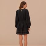 Farm Rio  Black Lace Long Sleeve Mini Dress M Photo 2