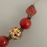 925 sterling silver Red real stones Necklace​​ Photo 3