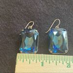 Giant light blue rhinestone earrings Photo 4
