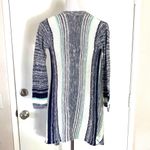 Say What? Say What Long Striped Open Front Cardigan Photo 1