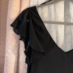 Vintage S.L. Fashions Size 12 Black Floral Embellished Midi Dress Photo 9