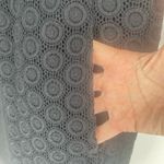 Coldwater Creek  Open Front Crochet Lace Long Line Jacket Black size 14 Photo 6