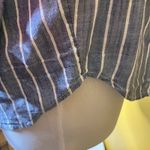 Old Navy Chambray Off Shoulder Tassle Striped Shirt New S Photo 3