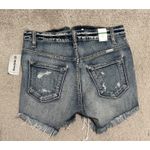 NWT KanCan Button Fly Distressed Cutoff High Rise Stretch Denim Shorts Sz 27 $53 Blue Photo 7