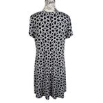 MSK Women's Black & White Geometric Print Midi Dress Size L Short Sleeve Size L Photo 2