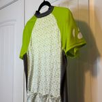 Bontrager Cycling‎ Jersey Palm Print Lime Green Gray Short Sleeve Bike Top # Size M Photo 3