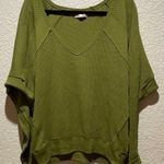 Free People NWT  Santa Clara Thermal in Ferngully Olive Green Size S Photo 5