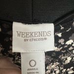 Chico's  Weekends Black and White Floral Trousers Photo 1