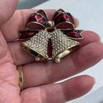 Anne Klein Vintage  double bell moving pearls brooch Photo 1