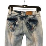 Vintage Magic Garden Acid Wash Flare Leg Jeans, Sz 5 Blue Photo 5