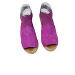 Gentle Souls Gentle Soul Kenneth Cole Colleen Purple Suede Espadrille Wedges Peep Womens 8.5 Photo 1