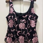 Alex Evenings  Y2K Top Blouse Burnout Flowers XL Photo 0